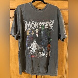 Monster Graphic Tee - Charcoal-XL
